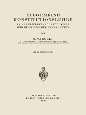 cover image of Allgemeine Konstitutionslehre
